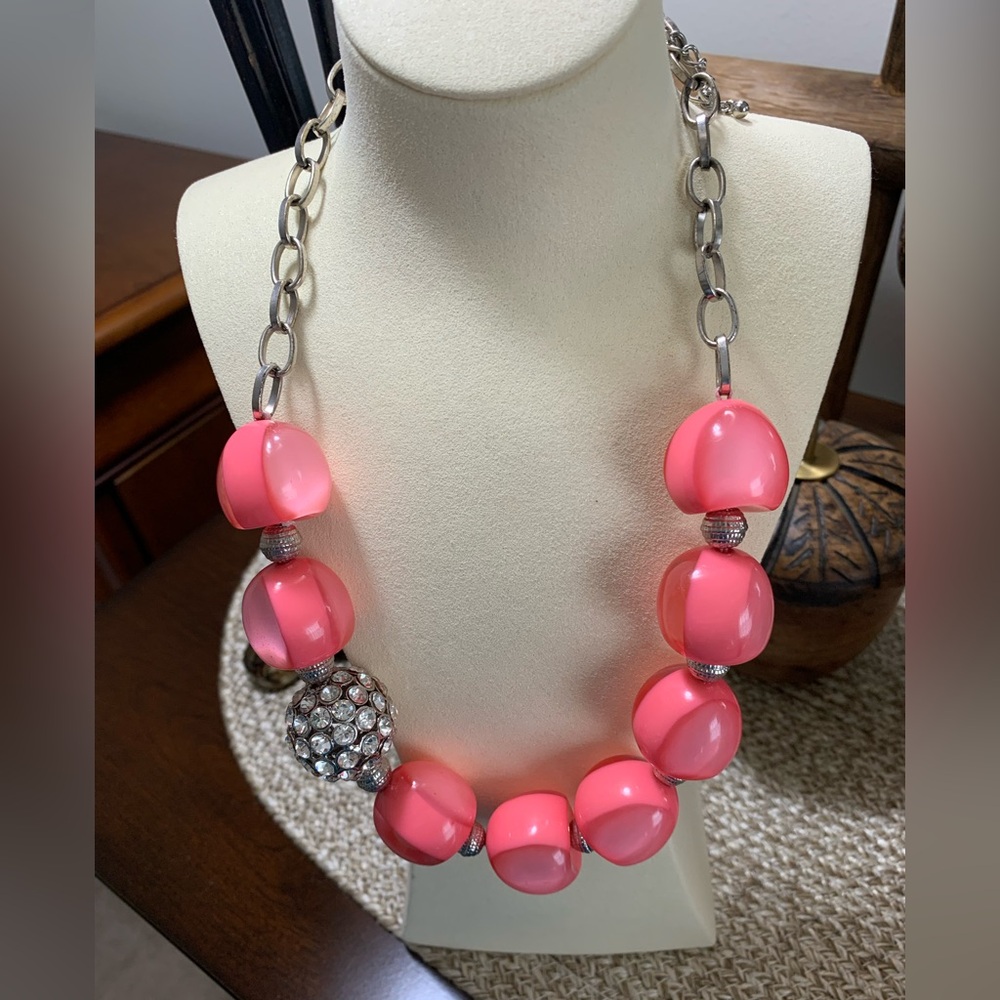 NWT- M Haskell Large Bead & Crystal Necklace